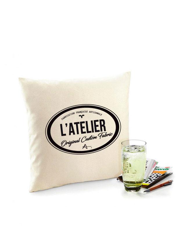 Coussin Coton Fairtrade "L'Atelier Original Custom Fabric" 40x40 | Canvas, personnalié par L'ATELIER OCF