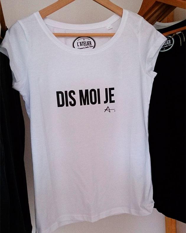 T-Shirt Coton BIO, Well Made, femme, "DIS MOI JE" de L'ATELIER OCF